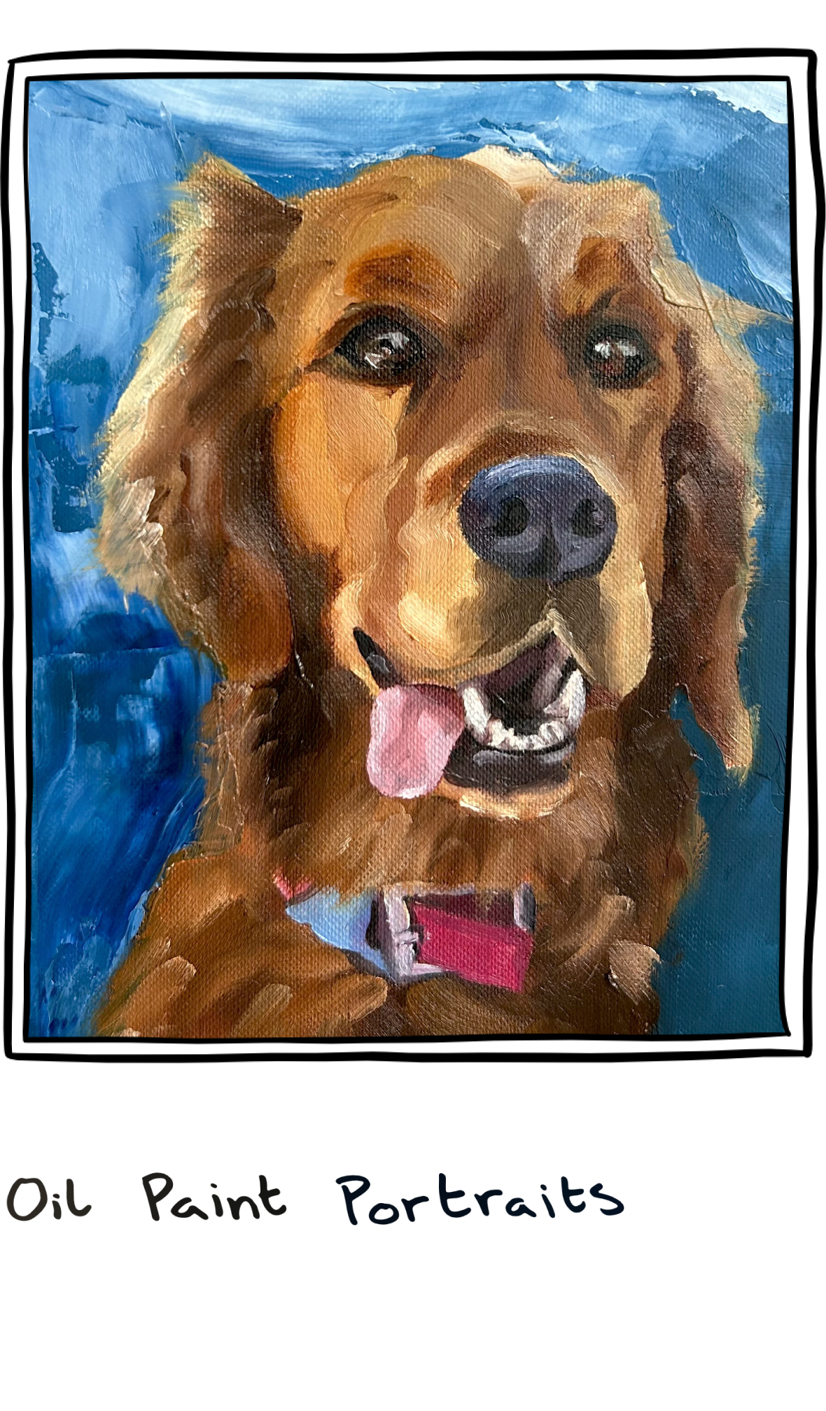 Oil paint portrait example
